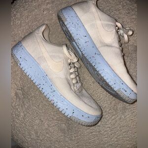 Nike Women's Air Force 1 Crater, White Pure Platinum 100